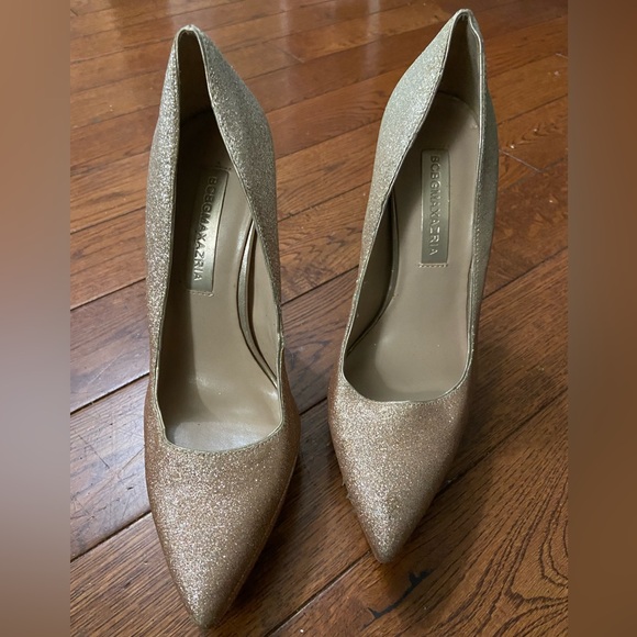 BCBG MAX AZARA gold platform shoes - Picture 2 of 6